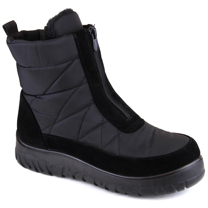 Women's insulated black zippered snow boots T.Sokolski Z23-348 1