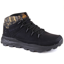 Bustagrip Men's leather high-top trekking shoes, black 2