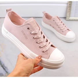 Women's nude platform sneakers Big Star LL274970 pink 2 Women's nude platform sneakers Big Star LL274970 pink 2