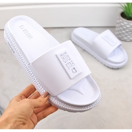 Women's white platform flip-flops Big Star LL274428 1