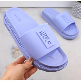 Women's blue platform flip-flops Big Star LL274431 2 Women's blue platform flip-flops Big Star LL274431 2