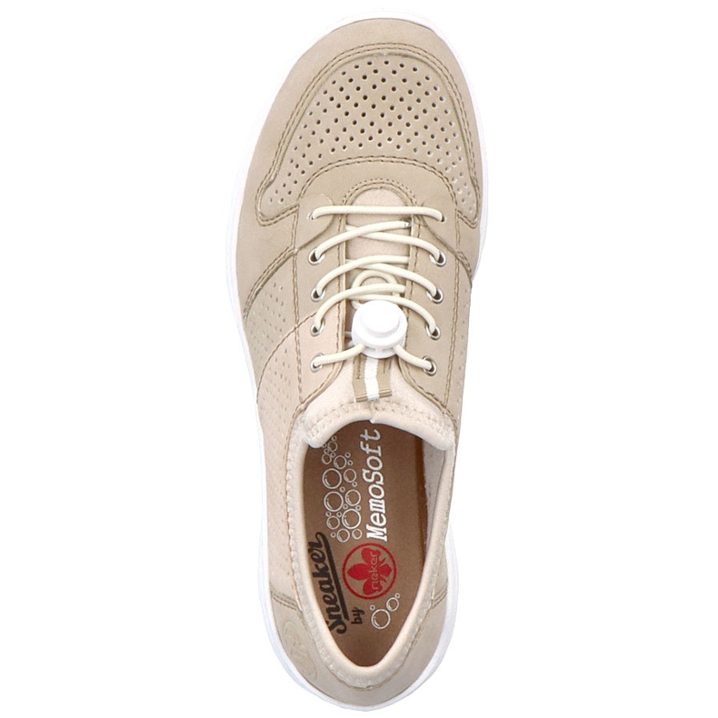 Comfortable women's sports shoes, beige, Rieker L3254-62 1