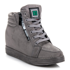 Suede sneakers grey 1