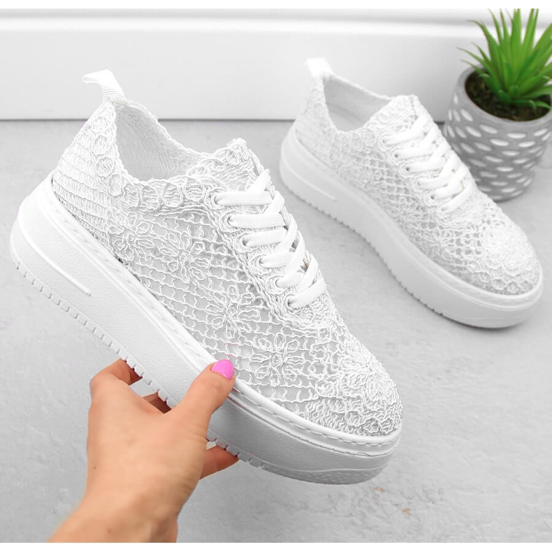 Women's white lace shoes on the platform T.Sokolski W503 2 Women's white lace shoes on the platform T.Sokolski W503 2