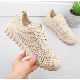 Women's beige lace sports shoes T.Sokolski 1982 1 Women's beige lace sports shoes T.Sokolski 1982 1