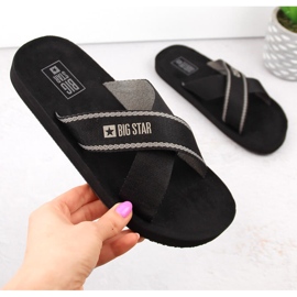 Black Big Star NN274A059 beach swimming pool flip-flops 1