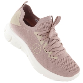 Women's pink sports shoes Potocki BK01303 1