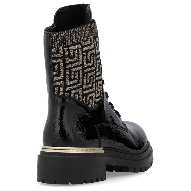 Comfortable women's ankle boots insulated black Rieker 72607-00 1 Comfortable women's ankle boots insulated black Rieker 72607-00 1