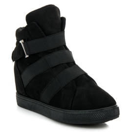 Black wedge sneakers 1