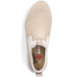 Women's comfortable ankle-high slip-on shoes, beige, Rieker M6053-62 2