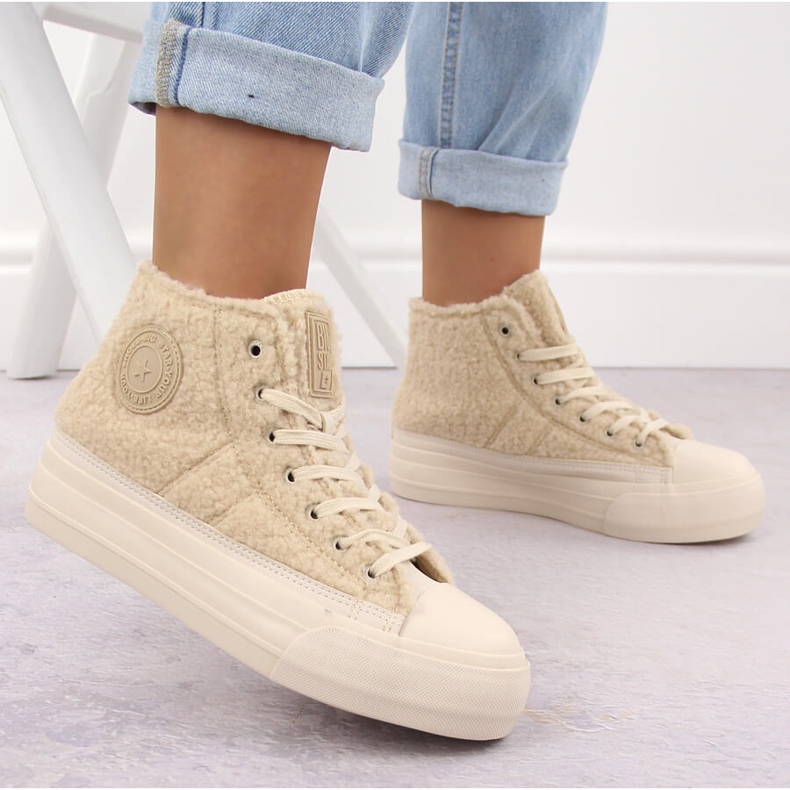 Big Star OO274A444 beige sheepskin insulated sneakers 2 Big Star OO274A444 beige sheepskin insulated sneakers 2