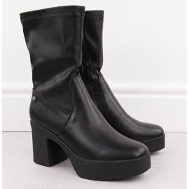 Women's leather ankle boots on the heel Goe MM2N4047 2