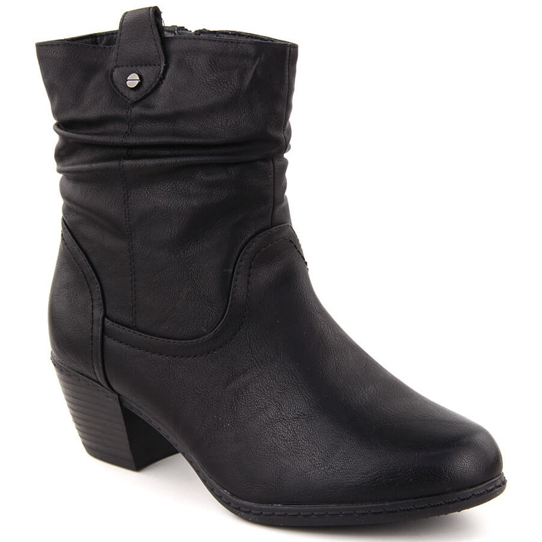Women's comfortable black Unisoft ankle boots 7987 1