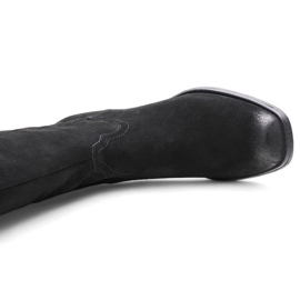 Leather women's black cowboy boots by Sergio Leone KZ268 1 Leather women's black cowboy boots by Sergio Leone KZ268 1