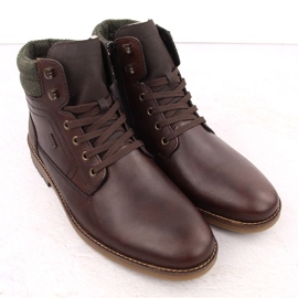 Leather waterproof ankle boots, insulated men's shoes, brown Rieker F4544-25 2