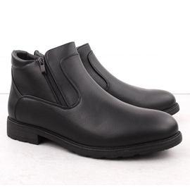 Atletico Men's boots, insulated Chelsea boots, black Man's Style WS-002 1 Atletico Men's boots, insulated Chelsea boots, black Man's Style WS-002 1