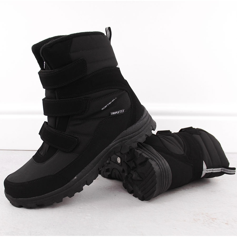 Men's waterproof oversized snow boots, black American Club SN45 2