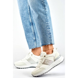 Women's sports shoes, platform sneakers, white Y3806W 2