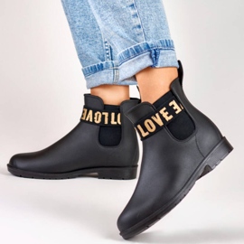 Women's galoshes matte black S06B/GO 1