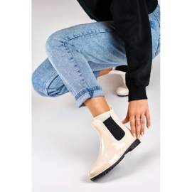 Women's Chelsea boots, beige, DC21BE 1 Women's Chelsea boots, beige, DC21BE 1