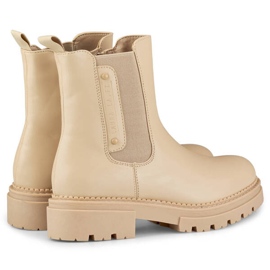 Women's Chelsea boots with a thick sole, beige Laura La.Fi 250004TA-PU 1 Women's Chelsea boots with a thick sole, beige Laura La.Fi 250004TA-PU 1