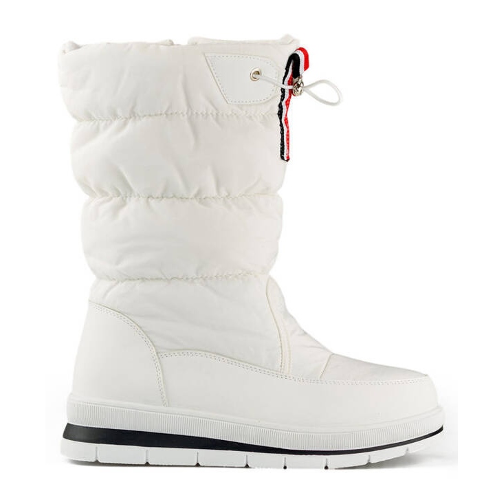 Women's high snow boots with cuff, white 8302W 2