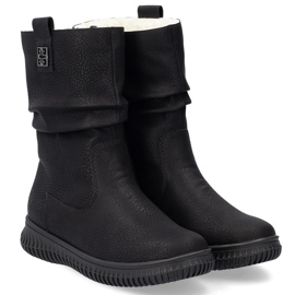 Women's insulated boots on the black platform Rieker 74283-00 2