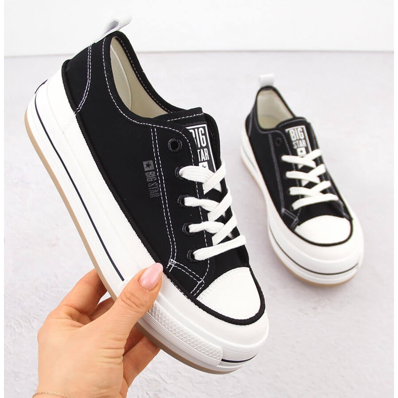 Black women's platform sneakers Big Star NN274204 1