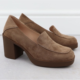 Shoes women's high heels, suede beige potocki sz12547 2