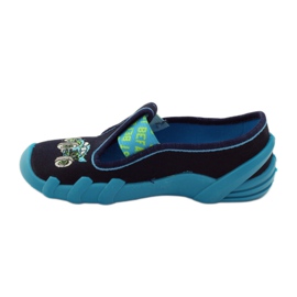 Befado children's shoes slippers 290x161 navy blue blue green 2