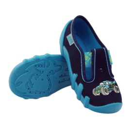 Befado children's shoes slippers 290x161 navy blue blue green 3
