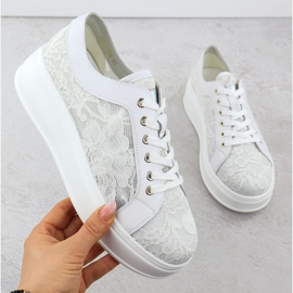 S.Barski Shoes on the Białe S. Barski HY51-059 lace platform white 1