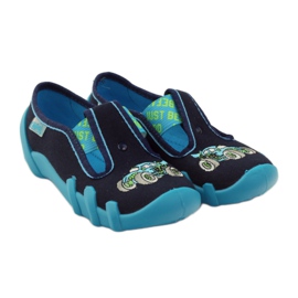 Befado children's shoes slippers 290x161 navy blue blue green 4