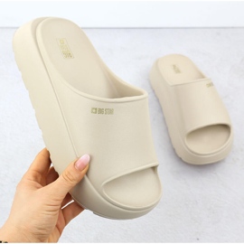Women's sports flip flops on a thick sole beige Big Star RR274A569 1