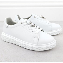Women's leather shoes with an ornament on the white platform Sergio Leone SP110 2