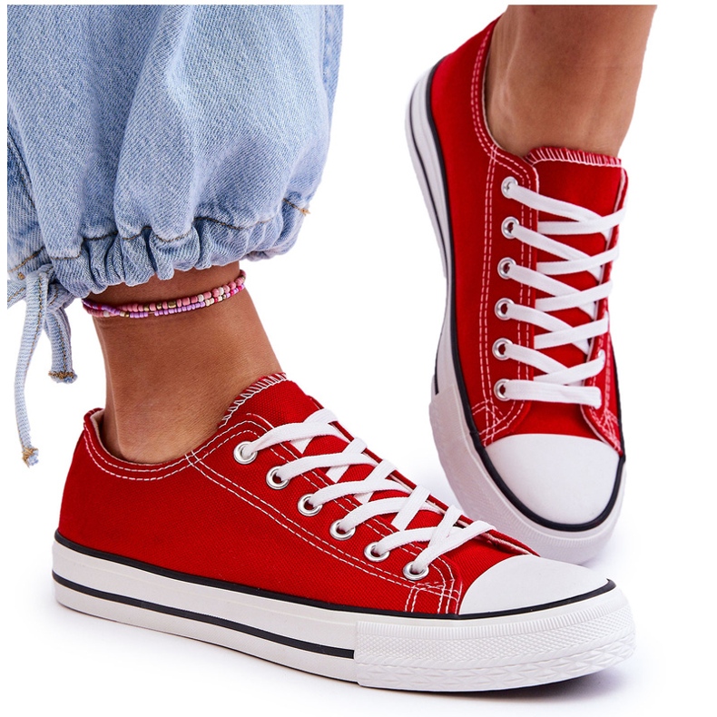 Classic Low Women's Red Sneakers 4