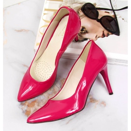 Pumps on a stiletto heel lacquered fuchsia Juma pink 2