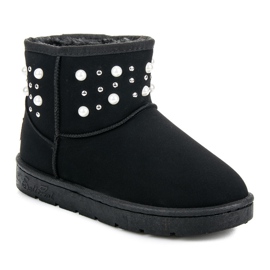 Bella Paris Beaded snow boots black 1