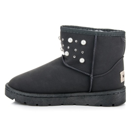 Bella Paris Beaded snow boots grey 1