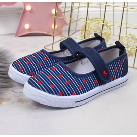 Girls' ballerinas sneakers with Velcro Atletico blue 2