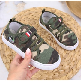 Atletico camo velcro children's sneakers green 1