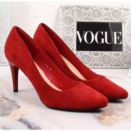 Red suede high heels from Sergio Leone 1396 2