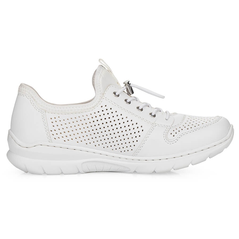 Comfortable women's white sports shoes Rieker L3254-80 2