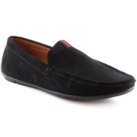 Moccasins men's suede slip-on shoes black McKeylor 2260 2