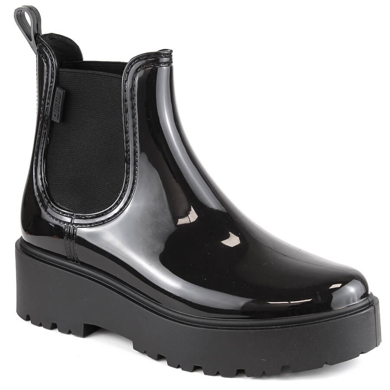 Big Star MM274395 lacquered boots, Chelsea boots, waterproof rain boots black 1 Big Star MM274395 lacquered boots, Chelsea boots, waterproof rain boots black 1