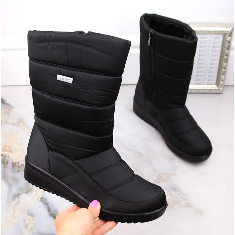 Snow boots women's high boots black News 5028 2 Snow boots women's high boots black News 5028 2