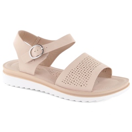 Women's pink openwork sandals Sergio Leone SK082H 1