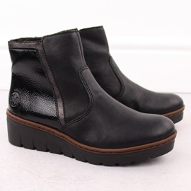 Rieker X9150-00 comfortable patent leather black women's ankle boots 2 Rieker X9150-00 comfortable patent leather black women's ankle boots 2