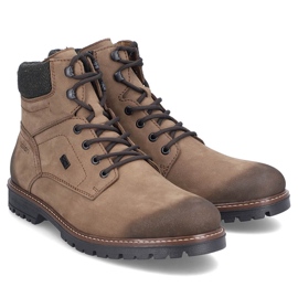 Leather waterproof men's boots, insulated brown Rieker F3612-24 2 Leather waterproof men's boots, insulated brown Rieker F3612-24 2