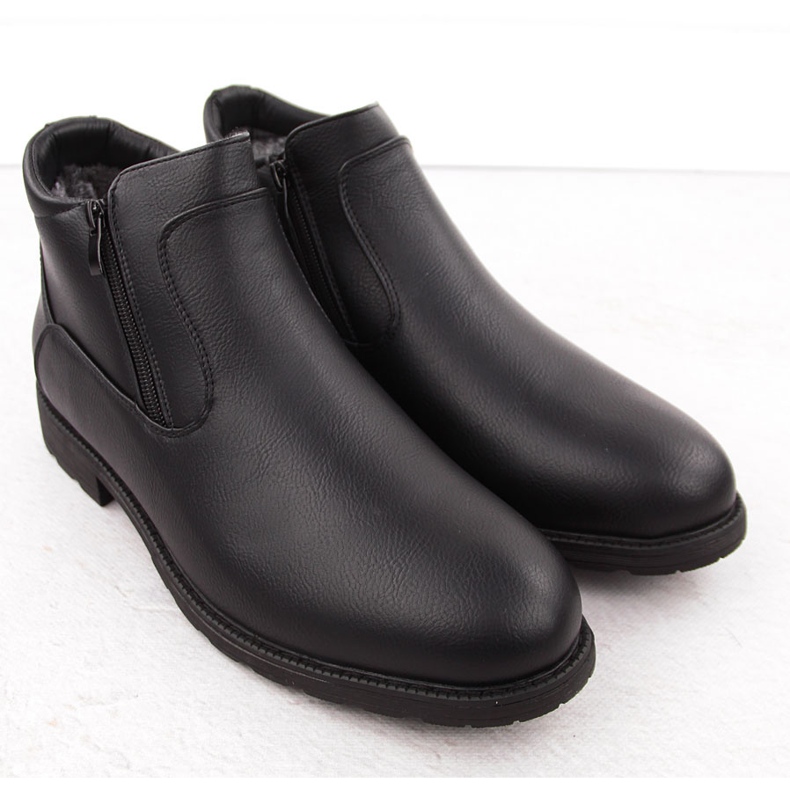 Atletico Men's boots, insulated Chelsea boots, black Man's Style WS-002 2 Atletico Men's boots, insulated Chelsea boots, black Man's Style WS-002 2